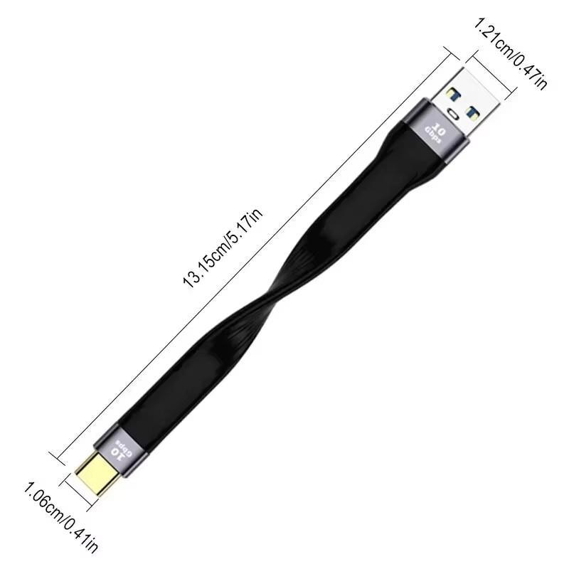 Type C to USB A PD Fast Charging Data Cable, High Speed Hard Disk Short Cable Tablet Adapter, Short Portable Data Cable 1