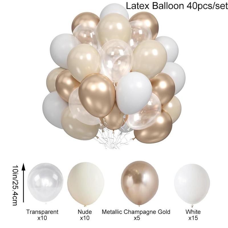 Product Introduction of Balloon Kit, 40 Pcs/set Balloon Kit, Balloon Set for Birthday Party Wedding Engagement Anniversary Decoration, Party Decoration Supplies 1