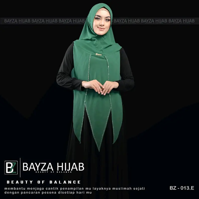 Jilbab Instan Hoodie Soft ped Antem Bz 013 by Bayza hijab Mewah hijab unic Simple 5