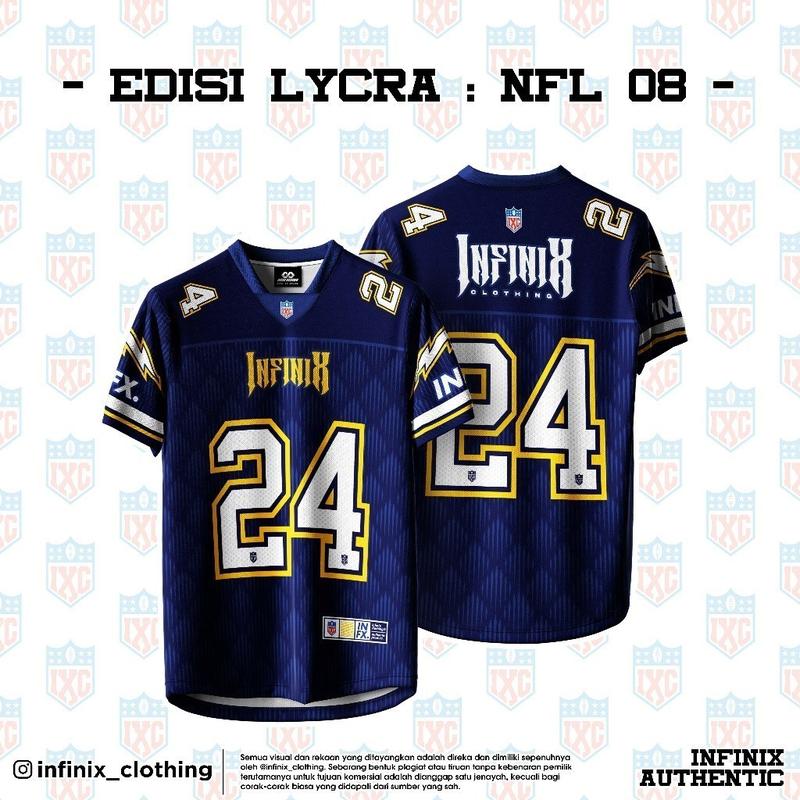 Product Introduction of INFINIX CLOTHING LYCRA Oversized NFL Streetwear Jersey - EDISI NFL 2024 1