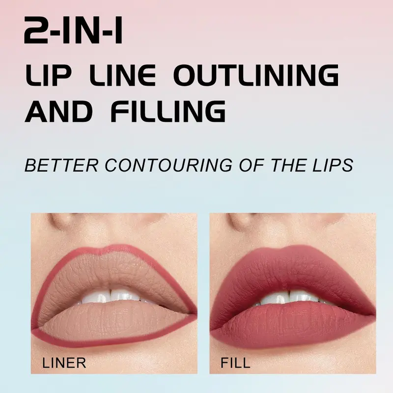 Makeup Set, 3 Counts/set Long Lasting Blush & Lip Liner & Lipstick, Natural Look Makeup Kit for Women, Cosmetic Product for Girls 3