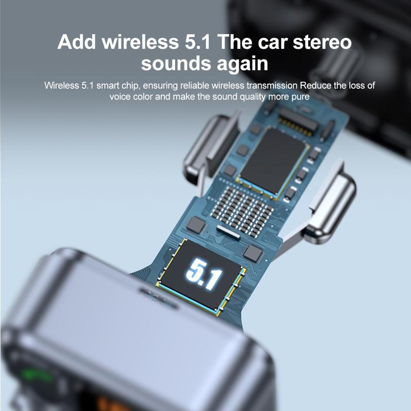 Product Introduction of Car Bluetooth Receiver USB U Disk Read PD20w Fast Charging Digital Display Car Mobile Phone Adapter FM Transmiter For Cellphones 24