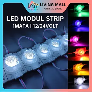 LED Modul Strip 1 Mata 12V 24V / Lampu Modul Mata Timbul / 3030 SMD Waterproof