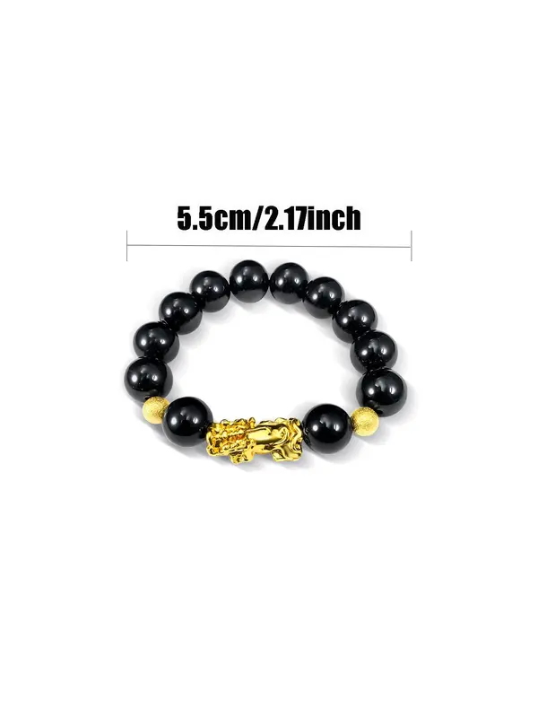 Men's Business Quartz Watch & Beaded Bracelet Set, Fashion Watch Set for Party, Daily Decor, Trendy All-match Watch Set for Birthday Gifts without Box 6