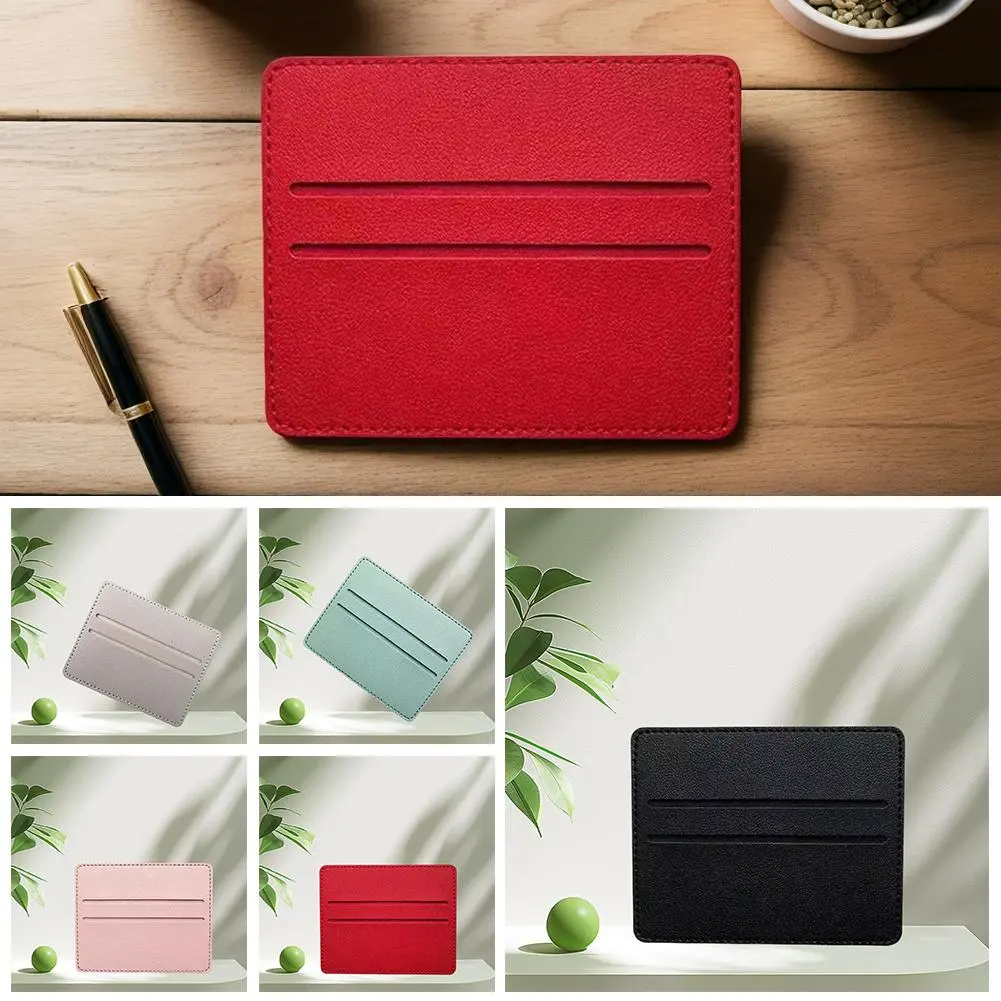 Double-sided PU Leather Holder Multi-color Bank Credit Card Case Multi-slot Ultra-thin Wallet Business Card Holder Men