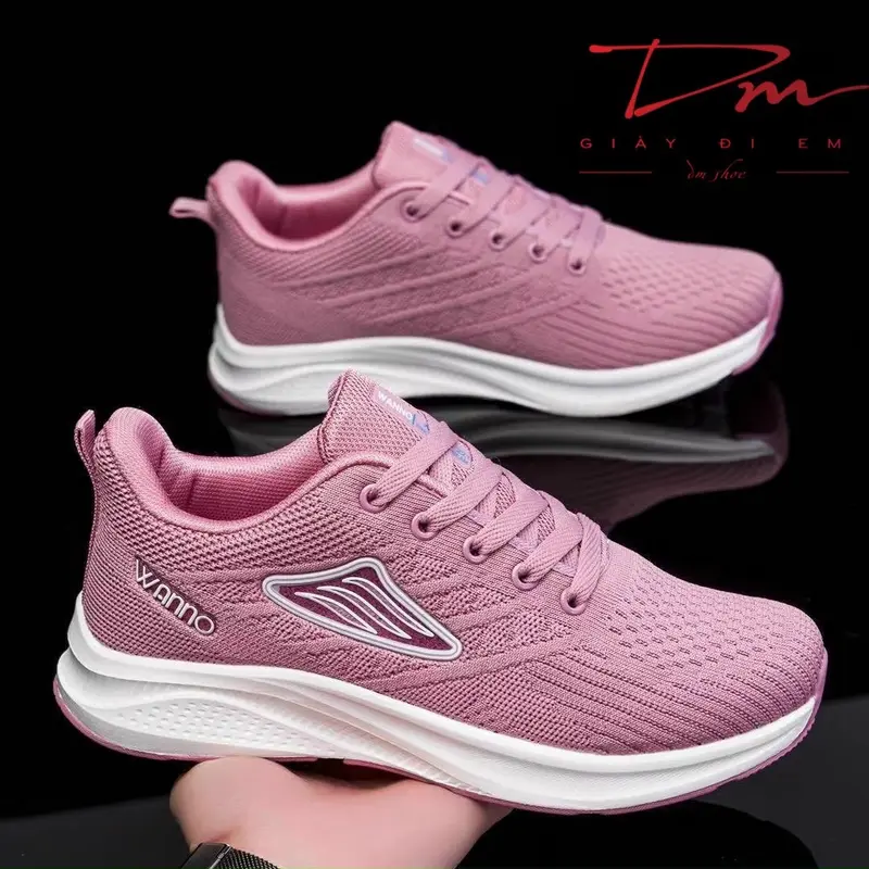 Giày Thể Thao Nữ_Wanno 221 Hồng Sneaker Sport 0