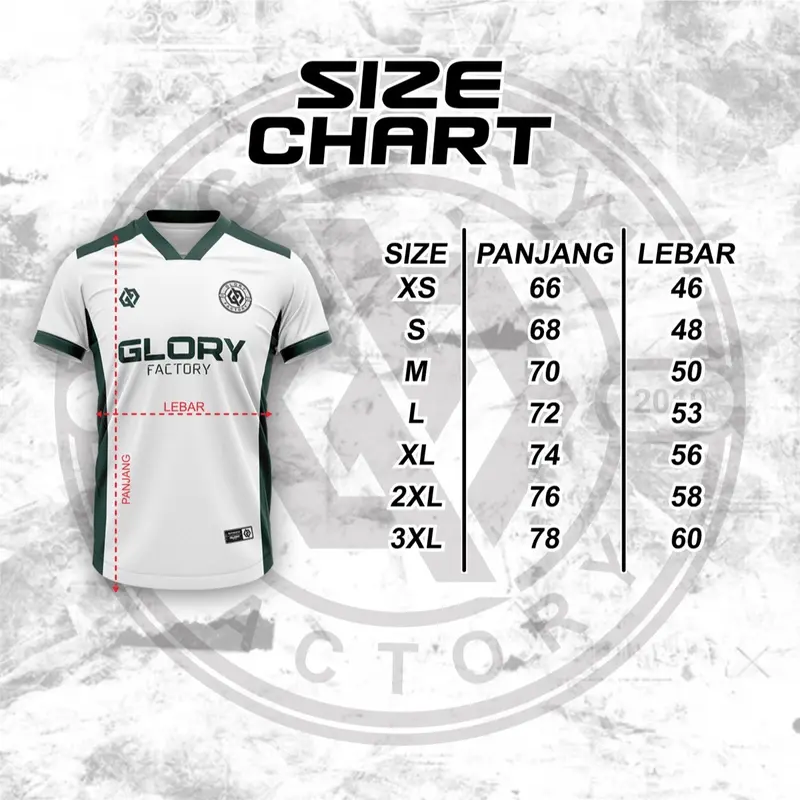 Glory Factory Jersey Sepak Bola & Futsal Set Pria dan Wanita Printing Unisex Bahan Premium Cepat Kering Nyaman Dipakai sport Baju Olahraga poli 5