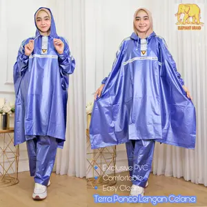 Terra Ponco Lengan Celana Jumbo Mantol Jas Hujan PVC Tahan air