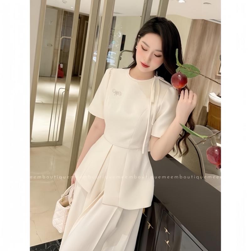 Product Introduction of Set áo peplum  và quần ống rộng xếp ly, set áo quần công sở thanh lịch Logastore _L161 19