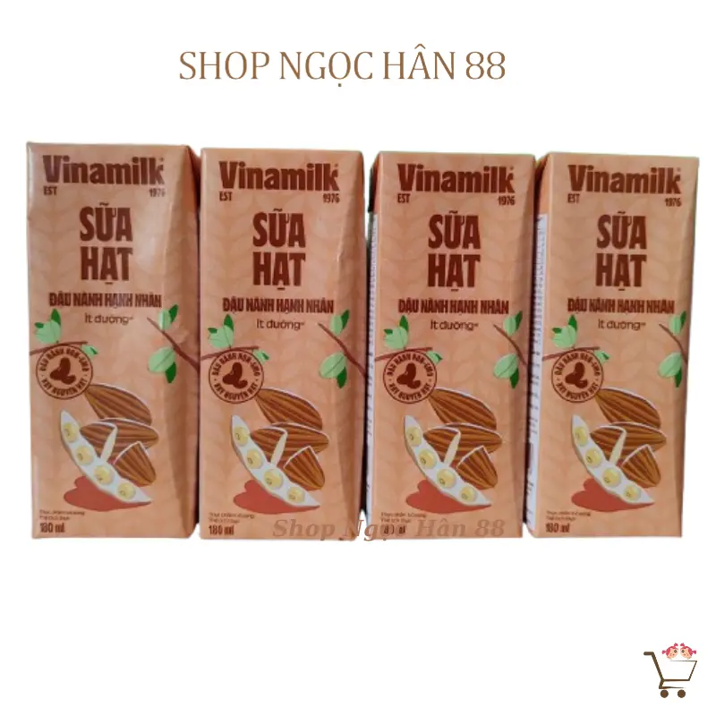 Sữa Hạt Óc Chó/Hạnh Nhân Vinamilk vỉ 4 hộp x 180ml 1