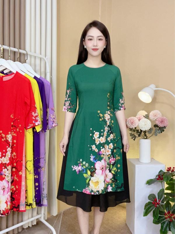 Áo dài cách tân 6D lụa cao cấp Việt Nam kết hợp với váy và quần mang lại sự Điệu Đà cá tính cho các chị yêu thiết kế độc đáo phù hợp bốn mùa 