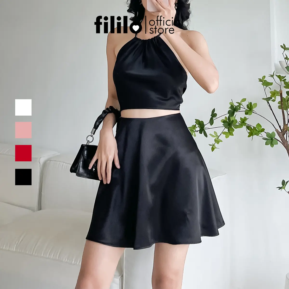 Chân Váy Ngắn Xòe 180 độ Tani Skirt Fililo Vải Lụa Form chuẩn Thiết kế Cao cấp