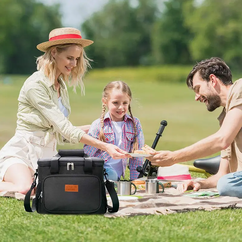 Large Capacity Portable Picnic Bag, Waterproof Single Shoulder Crossbody Thermal Bag, Outdoor Car Ice Bag, Picnic Backpack for Camping & Hiking 3