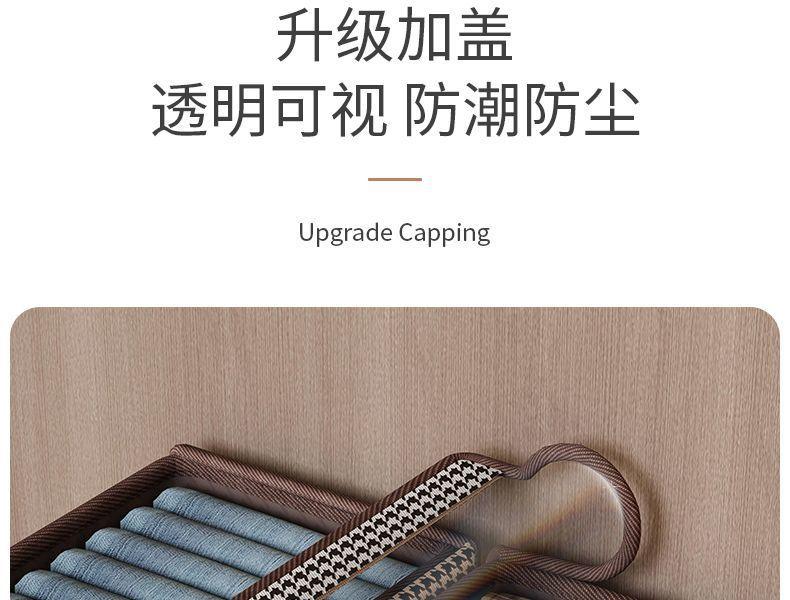 Product Introduction of Houndstooth Covered Storage Box for Clothes and Pants, Dormitory Wardrobe Folding Organizer Storage Bin 4
