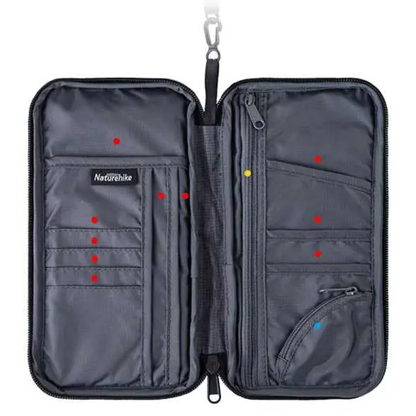 Naturehike Dompet Paspor dan Kartu Travel Wallet - NH17C001-B 1