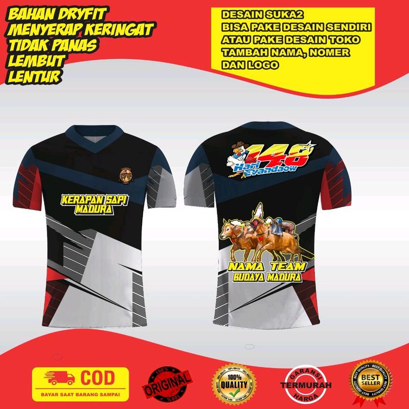 jersey kaos kerapan sapi madura desain bebas suka suka 5