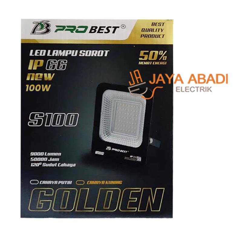 Lampu sorot led/lampu tembak led 100 watt putih super bright - merk Probest Golden 2