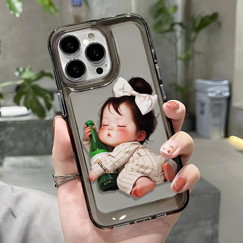 Product Introduction of Ốp Không Gian Trong Suốt, Dành Cho iPhone 16 Pro Max, 11, 15promax, 14, 13, 12, 7Plus, X, XS Max, 8, 7, Thiết Kế Cô Gái Ngủ, Ốp Chống Sốc 4