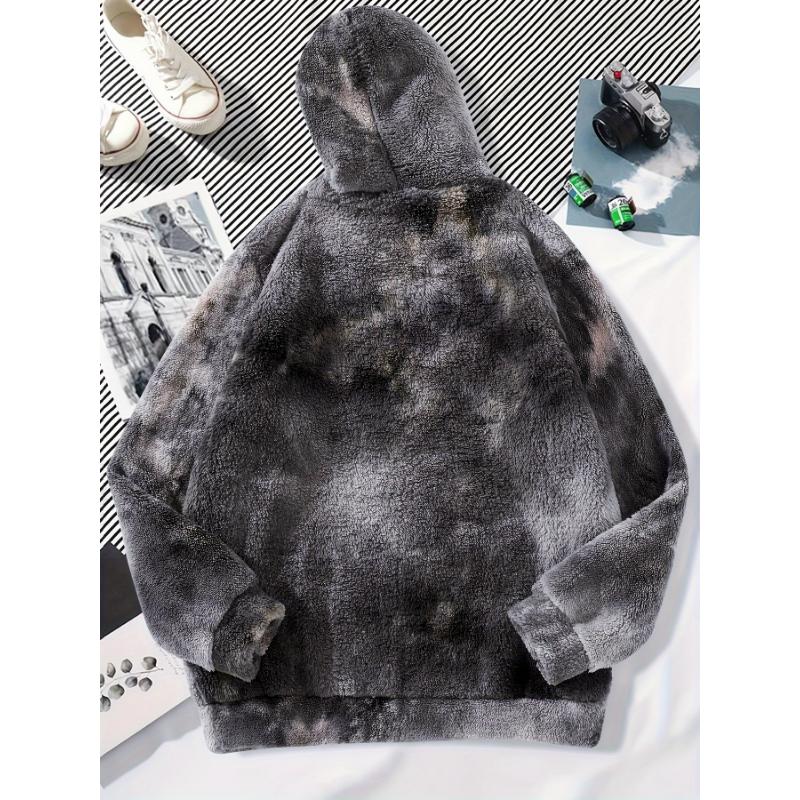 Fuzzy mens fashion sweatshirt