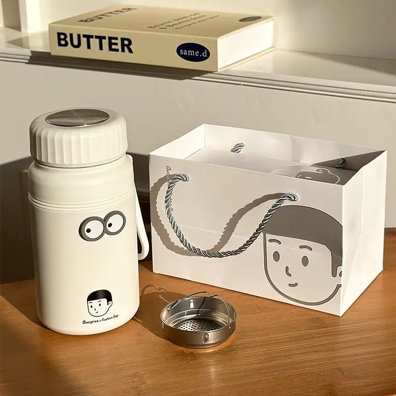 Cốc Cách Nhiệt, Cấp Thực Phẩm 316, Dung Tích Lớn (1000ml), Thích Hợp Cho Học Sinh Nữ, Cốc Nước Giữ Nhiệt, Bộ Lọc Trà Ưa Nhìn Nồi Cách Nhiệt 1