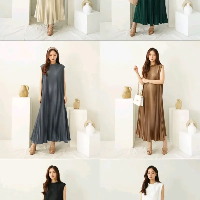 Dress plisket / Gamis Plisket Payung /  inner dress gamis plisket 7