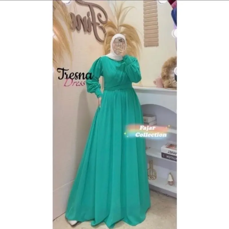 Tresna Dress, Gamis Ceruty Babydoll Premium, Full Furing, Busui/Freindy 7