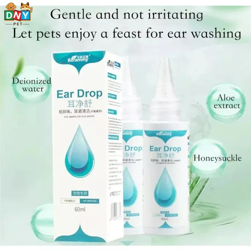 Dung Dịch Nhỏ Tai Vệ Sinh Borammy chiết xuất thiên nhiên làm sạch tai ngăn ngừa viêm nhiễm - 60ml Dành Cho Chó Mèo 0