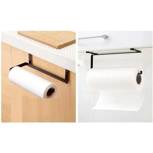 1PC Kitchen Roll Paper Towel Holder Storage Rack Sundries Organizer Home Hook Storage Tool Cabinet Cupboard Tissue Shelf  QA 192