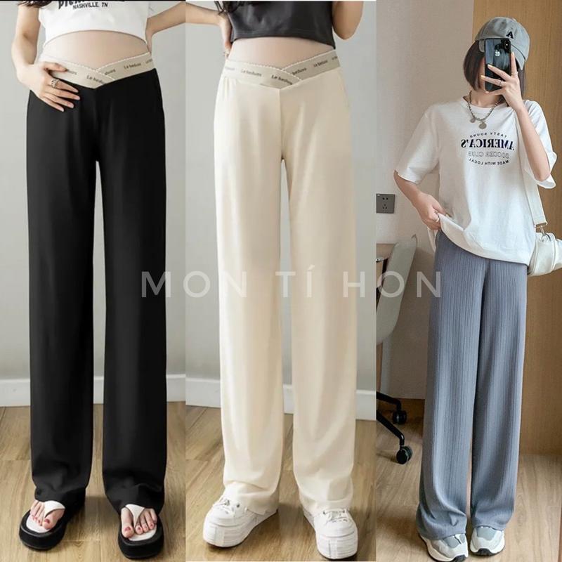 Quần Bầu Suông Cạp Chéo | Chất vải tăm gân thái, co giãn, mềm mát - Đủ size từ 40-90kg