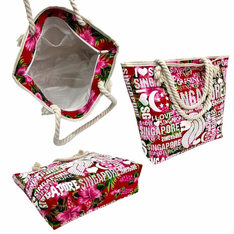 Tas Kanvas Singapore dengan Logo Embos Tebal - Gaya Kasual Minimalis dengan Banyak Ruang Tote 6