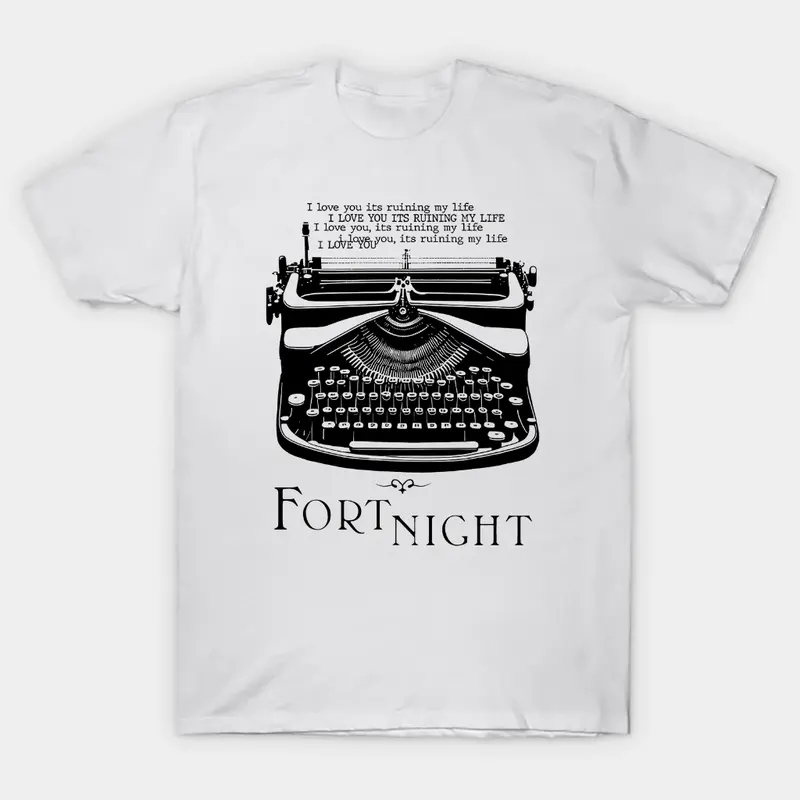 Kaos T shirt musik pop taylor swift fortnight typewriter the tortured poets department 1