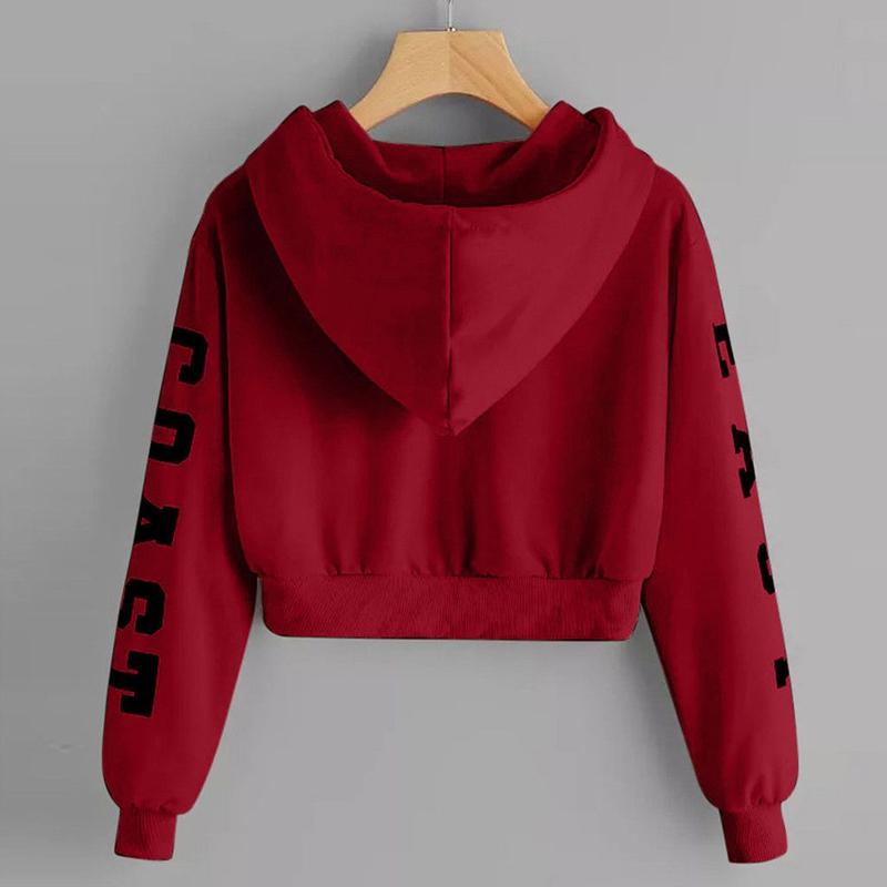 Product Introduction of Pakaian Wanita, Hoodie Baharu 2024, Bertudung, Gaya Preppy, Lengan Panjang, Atasan Serba guna, Bercetak, Sesuai untuk Musim Bunga dan Musim Luruh, Jualan Langsung Kilang 26