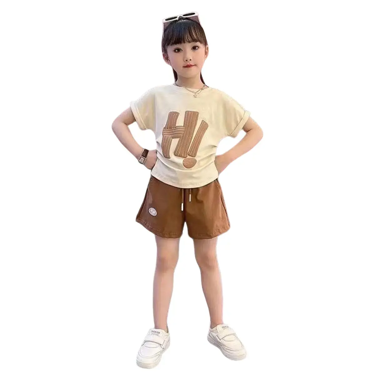 Bộ quần áo bé gái mùa hè 16-43kg mẫu HI. Thiết kế mới, chất liệu mát.DG5 Sandal