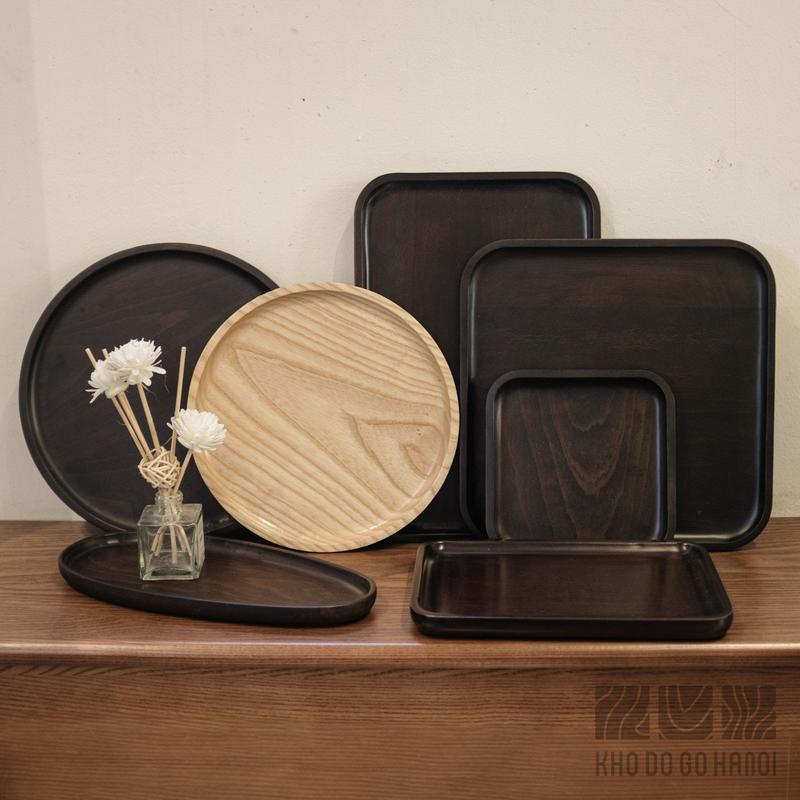Khay gỗ decor trang trí chữ nhật chất liệu gỗ Tần Bì và Dẻ Gai - Kho Đồ Gỗ Hà Nội