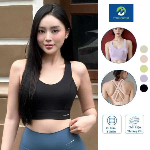 Bra Tập Gym, Pickleball, Tennis Mút Đúc, Áo Gym Yoga Chạy Bộ Cao Cấp Tập Vải Mát Lạnh, Thấm Hút QC12