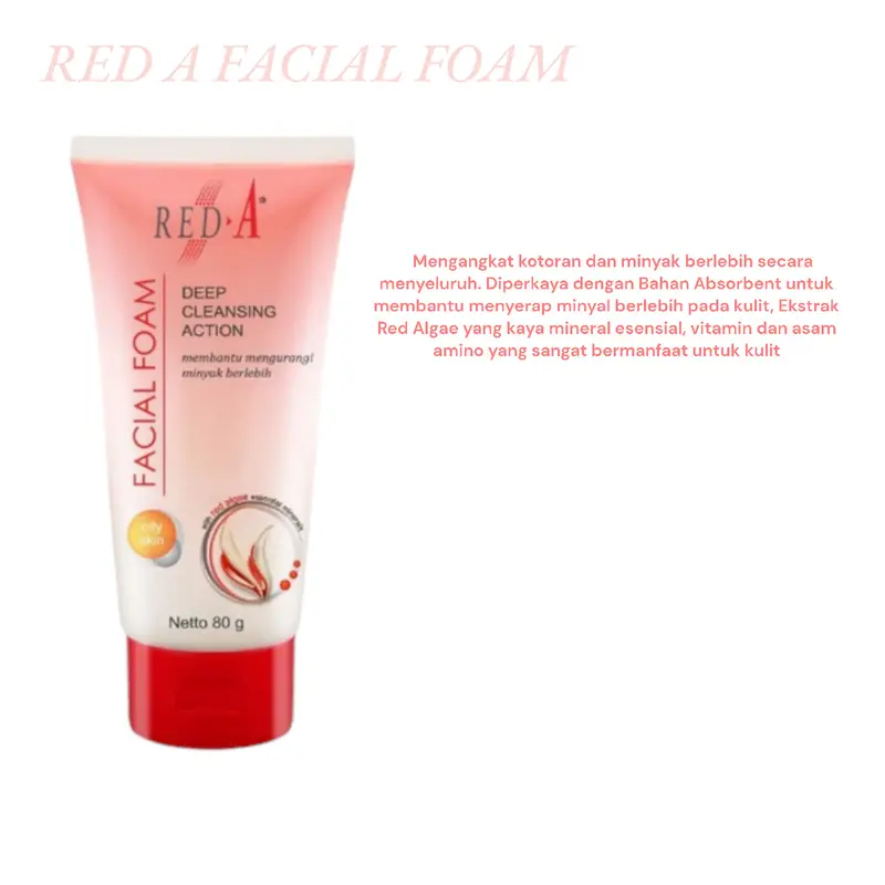 RED-A FACIAL FOAM FOR NORMAL OILY ACNE SKIN 40GR-80GR 6