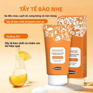 Gel tẩy tế bào chết màu cam, chứa vitamin cam, 30g, làm trắng và dưỡng ẩm, làm sạch nhẹ nhàng, loại bỏ hiệu quả tế bào chết trên da mặt, phù hợp cho cả nam và nữ sử dụng.
