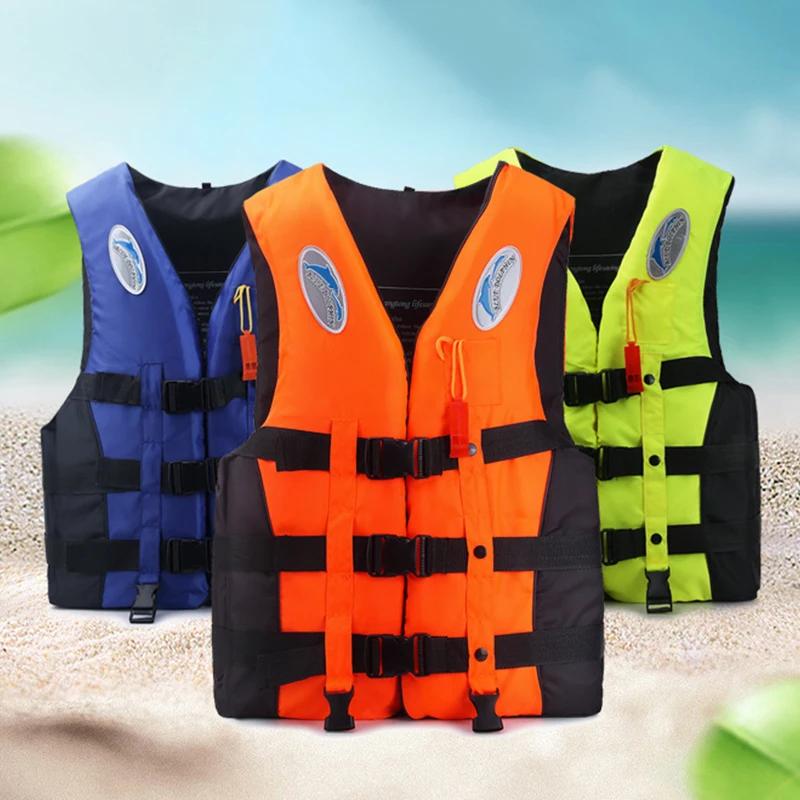 Product Introduction of Outdoor Adult  Swimming Life Jacket Adjustable Buoyancy Survival Suit Polyester Children Life Vest with Whistle 9