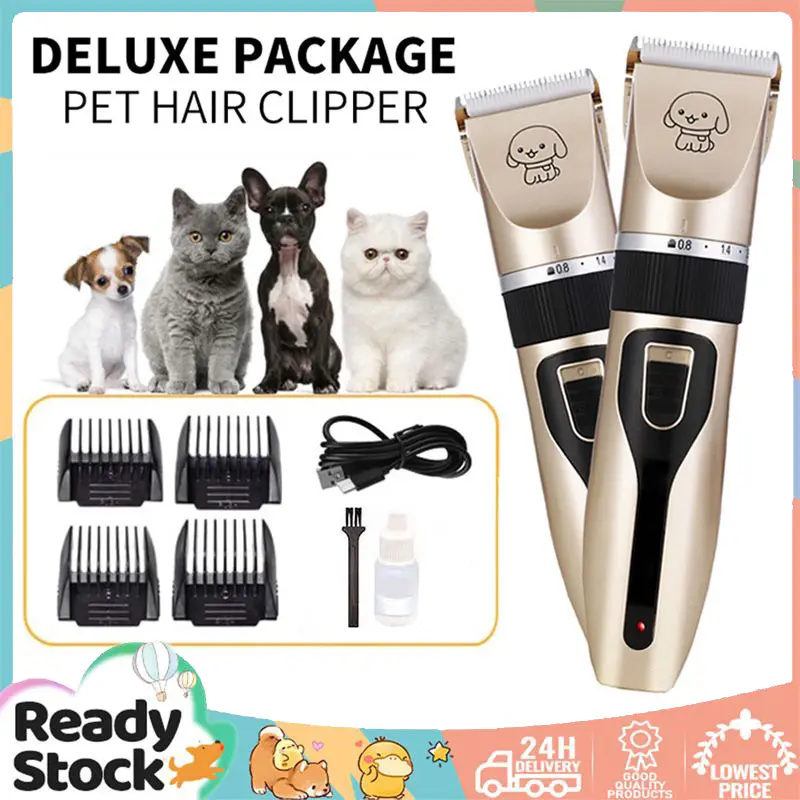 Pet Professional Pet Cat Dog Hair Clipper USB Rechargeable Razor ...