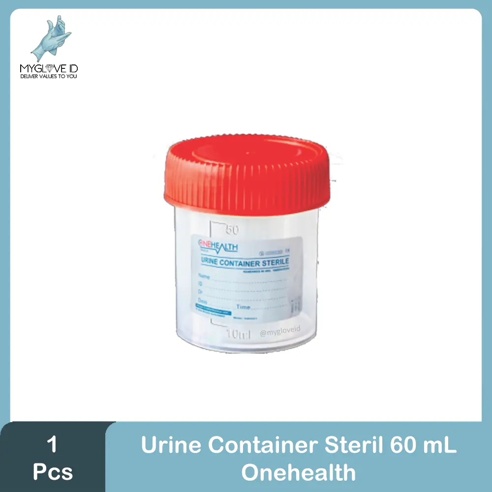 Urine Container Steril / Wadah Urin / Pot Dahak Sterile 60 ml Onehealth ...