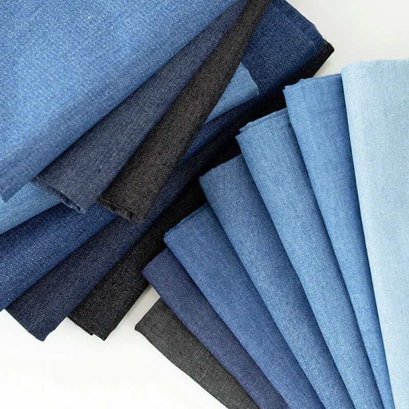 Denim Retro Cotton Blue Denim Thin And Soft Fabric Suitable For Diy Doll Clothing Jeans Dress Bag Hat Apron Crafts Handmade Materials To Make Your Own Clothing Fabric High-End Comfortable Denim Fabric