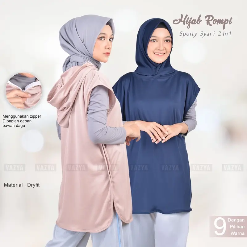 Hijab Sport Rompi 2 in 1 3