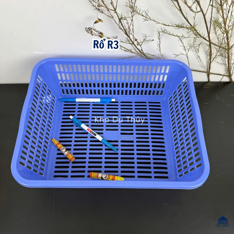 COMBO 5 CÁI Rổ nhựa chữ nhật cao 34 x 27.6 x 12.3 cm đựng đồ đa năng 7