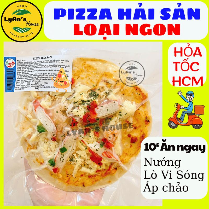   HỎA TỐC HCM  PIZZA NHIỀU VỊ Hải Sản Xúc Xích Bò bằm bắp Phô mai bào kéo sợi mozzarella đông lạnh món ăn sáng ăn vặt foods Thực phẩm LyAn's House 