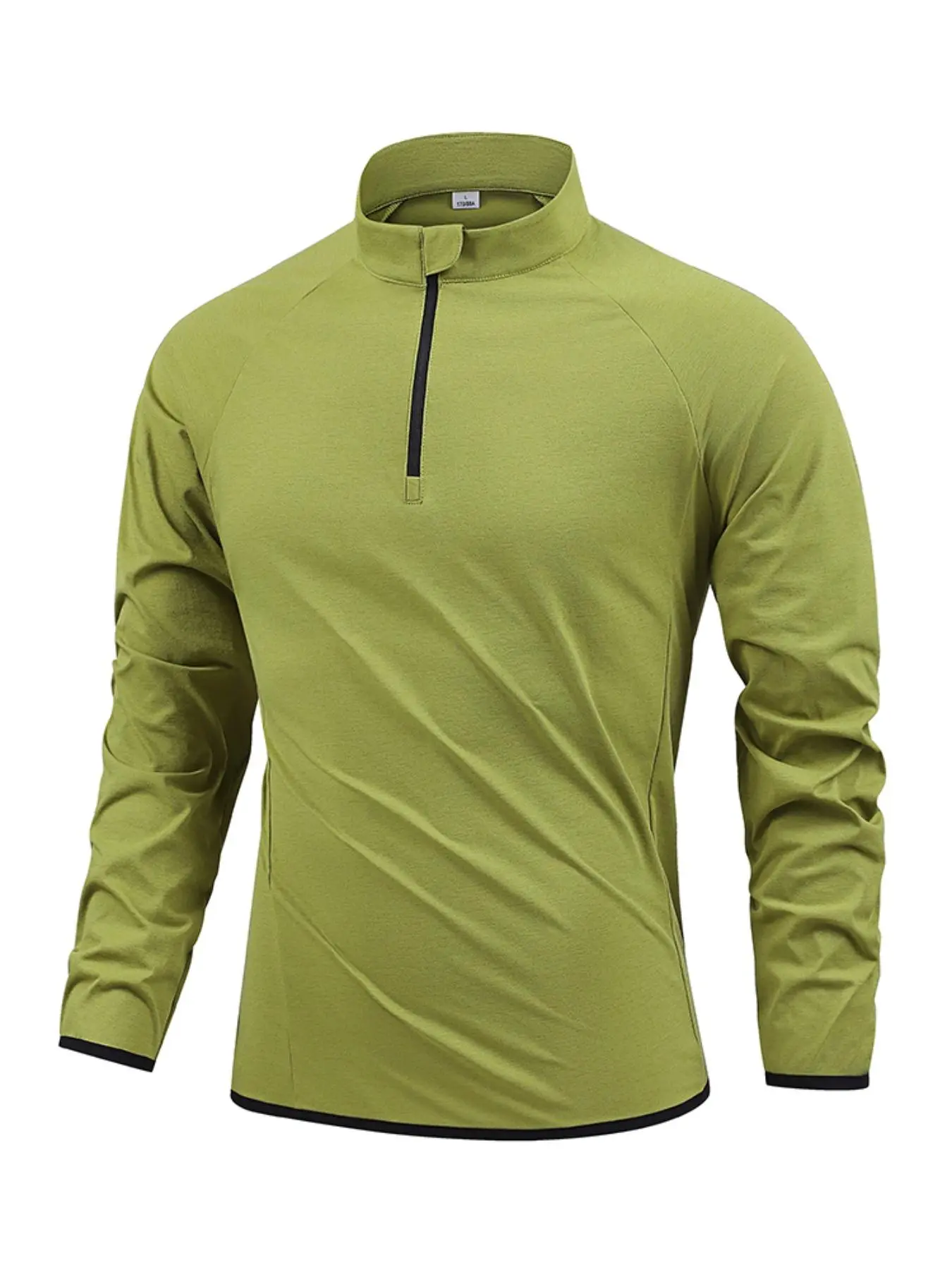 Men's Solid Half Zip Up Long Sleeve Top, Regular Fit Casual Quick Drying Breathable Top for Outdoor Activities, Men's Top for All Seasons