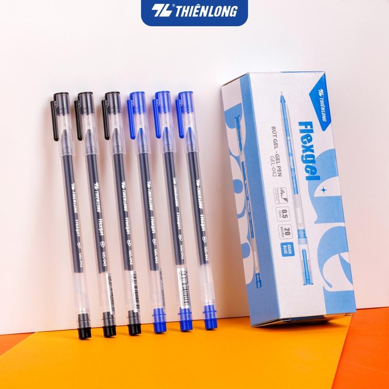 Bút gel 42  mực đen Thiên Long combo 5 chiếc, bút bi nước Thiên Long, bút bi nước học sinh
