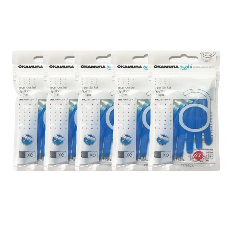 Bàn chải kẽ răng Okamura Asahi dạng L (gói 6c, đủ size) 4
