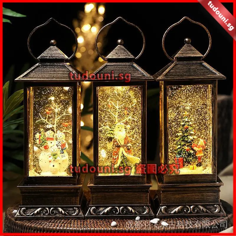 Free shipping New Year Decoration 2022 Christmas Eve Crystal Ball Lighting Music Box Music Box Decorations Small Night Lamp Ornaments Send Children's Birthday Gifts ODJD