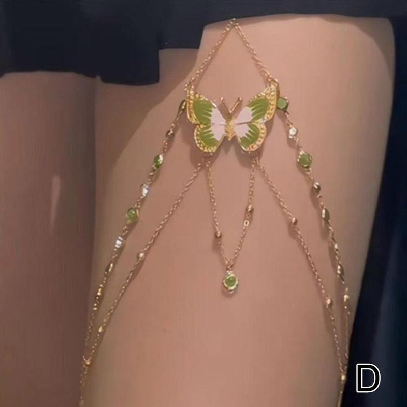 Product Introduction of Luxurious Metal Leg Chain With Butterfly Tassel Thigh Accessory Stylish Equipment For Girls 31