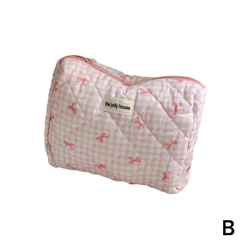 Product Introduction of Bowknot Cosmetic Bag Portable Soft Handbag Toiletries Capacity Bag Student Large Storage Bag 32